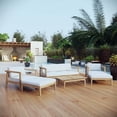 thumbnail image 1 of Modway Bayport Teak 6 Piece Outdoor Conversation Set, 1 of 9