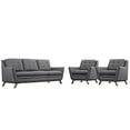 thumbnail image 1 of Modway Beguile 3 Piece Upholstered Fabric Living Room Set in Gray, 1 of 6
