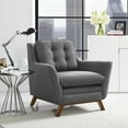 thumbnail image 1 of Modway Beguile Upholstered Fabric Armchair in Gray, 1 of 5
