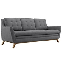 Modway Beguile Upholstered Fabric Sofa in Gray