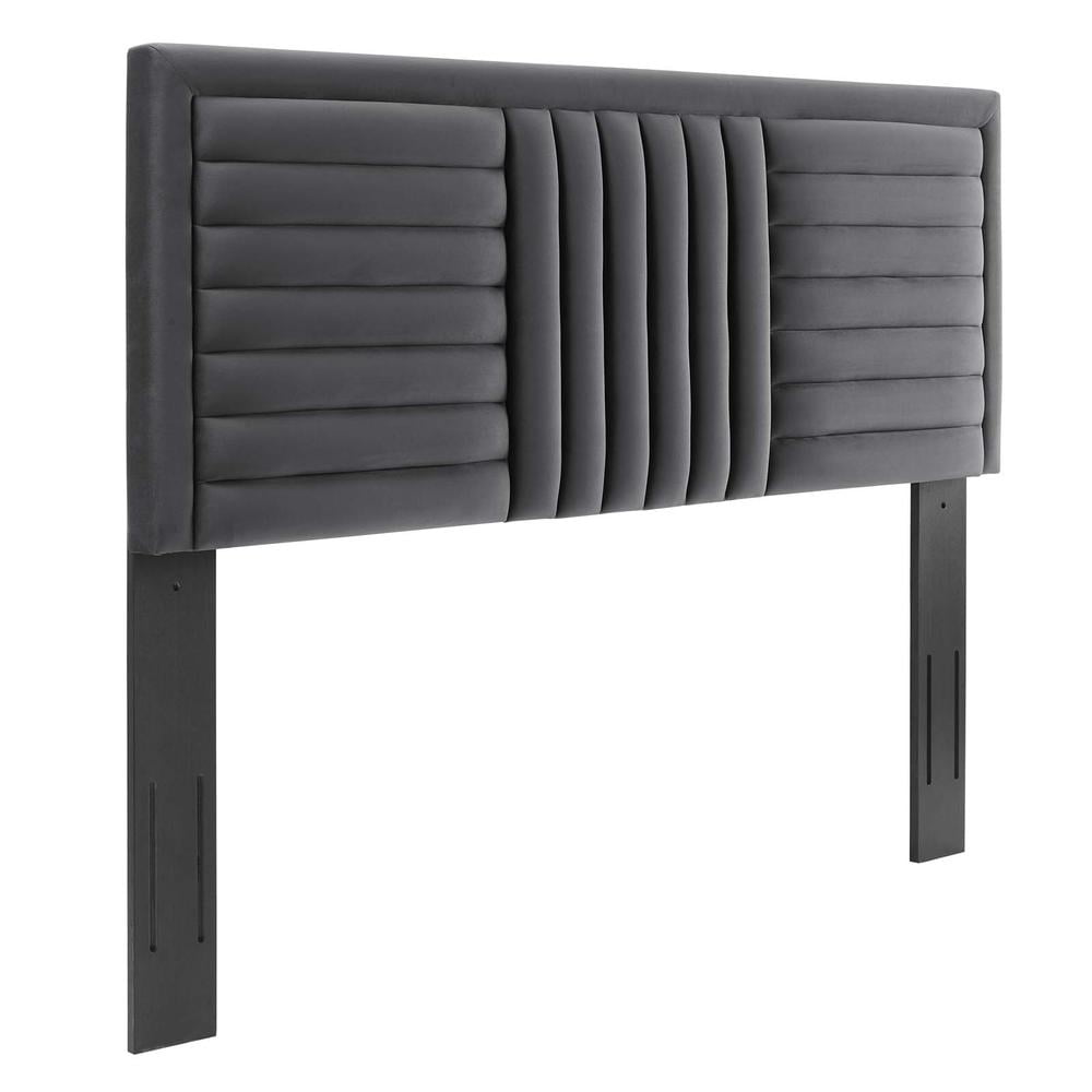 Modway Believe Channel Tufted Performance Velvet Twin Headboard in ...