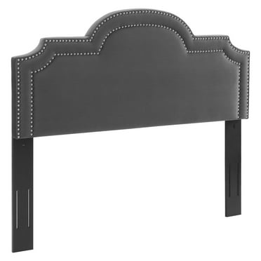 Modway Belinda Modern Performance Velvet Twin Headboard in Charcoal