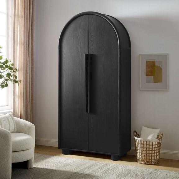 Modway Bellamy Tall Arched Storage Cabinet in Black by Modway