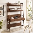 thumbnail image 1 of Modway Bixby Modern Style Particleboard and MDF Office Desk in Walnut, 1 of 7