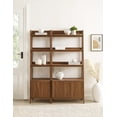 thumbnail image 1 of Modway Bixby Particleboard and MDF Bookshelves in Walnut (Set of 2), 1 of 5