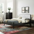 thumbnail image 1 of Modway Bridgette Full Wood Platform Bed With Splayed Legs, Black/White, 1 of 12
