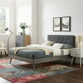 thumbnail image 1 of Modway Bridgette Full Wood Platform Bed With Splayed Legs in Gray Charcoal, 1 of 10