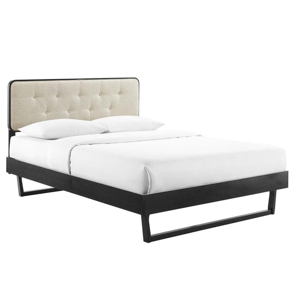 Modway Bridgette Wood Queen Platform Bed With Angular Frame