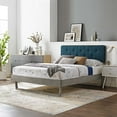 thumbnail image 1 of Modway Bridgette Twin Wood Platform Bed With Angular Frame, Gray Azure, 1 of 4