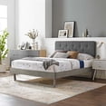 thumbnail image 1 of Modway Bridgette Twin Wood Platform Bed With Angular Frame, Gray Charcoal, 1 of 13