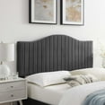 thumbnail image 1 of Modway Brielle Channel Tufted Performance Velvet King/California King Headboard in Charcoal, 1 of 10