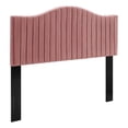 thumbnail image 1 of Modway Brielle Channel Tufted Performance Velvet Twin Headboard in Dusty Rose, 1 of 9