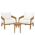 thumbnail image 1 of Modway Brisbane 3-Piece Teak Wood Outdoor Patio Set, 1 of 12