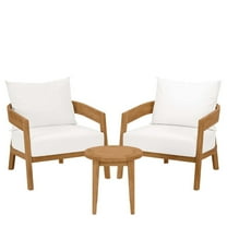 Modway Brisbane 3-Piece Teak Wood Outdoor Patio Set