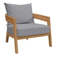 thumbnail image 1 of Modway Brisbane Teak Wood Outdoor Patio Armchair, Gray, 1 of 8
