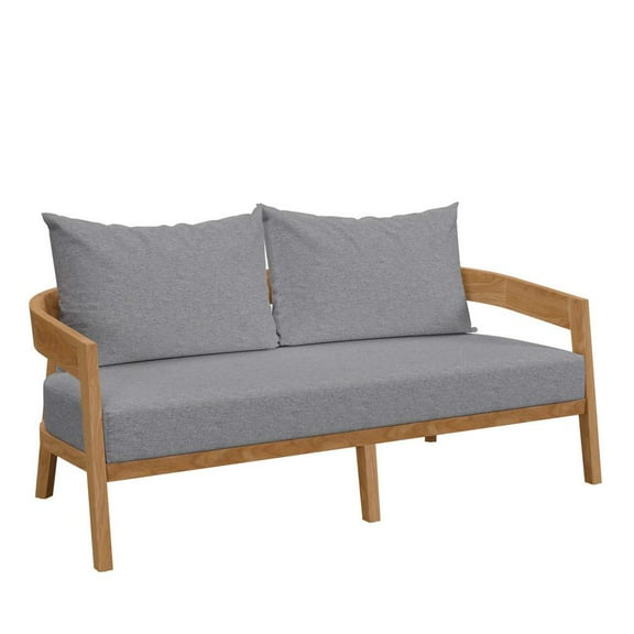 Brisbane Teak Wood Outdoor Patio Loveseat-EEI-5601