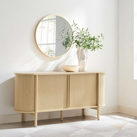 Modway Cadence Sideboard in Oak, Particle Board Rubberwood Mdf Metal And Paper Oak