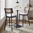 thumbnail image 1 of Caledonia Wood Bar Stools - Set of 2 in Black White, 1 of 10
