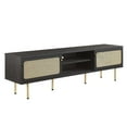 thumbnail image 1 of Modway Cambria Rattan and Particleboard TV Stand for TVs up to 70" in Black, 1 of 7