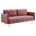 thumbnail image 1 of Modway Cameron Tufted Performance Velvet Sofa in Dusty Rose, 1 of 10