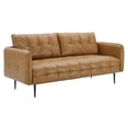 thumbnail image 1 of Modway Cameron Tufted Vegan Leather Sofa in Tan, 1 of 10