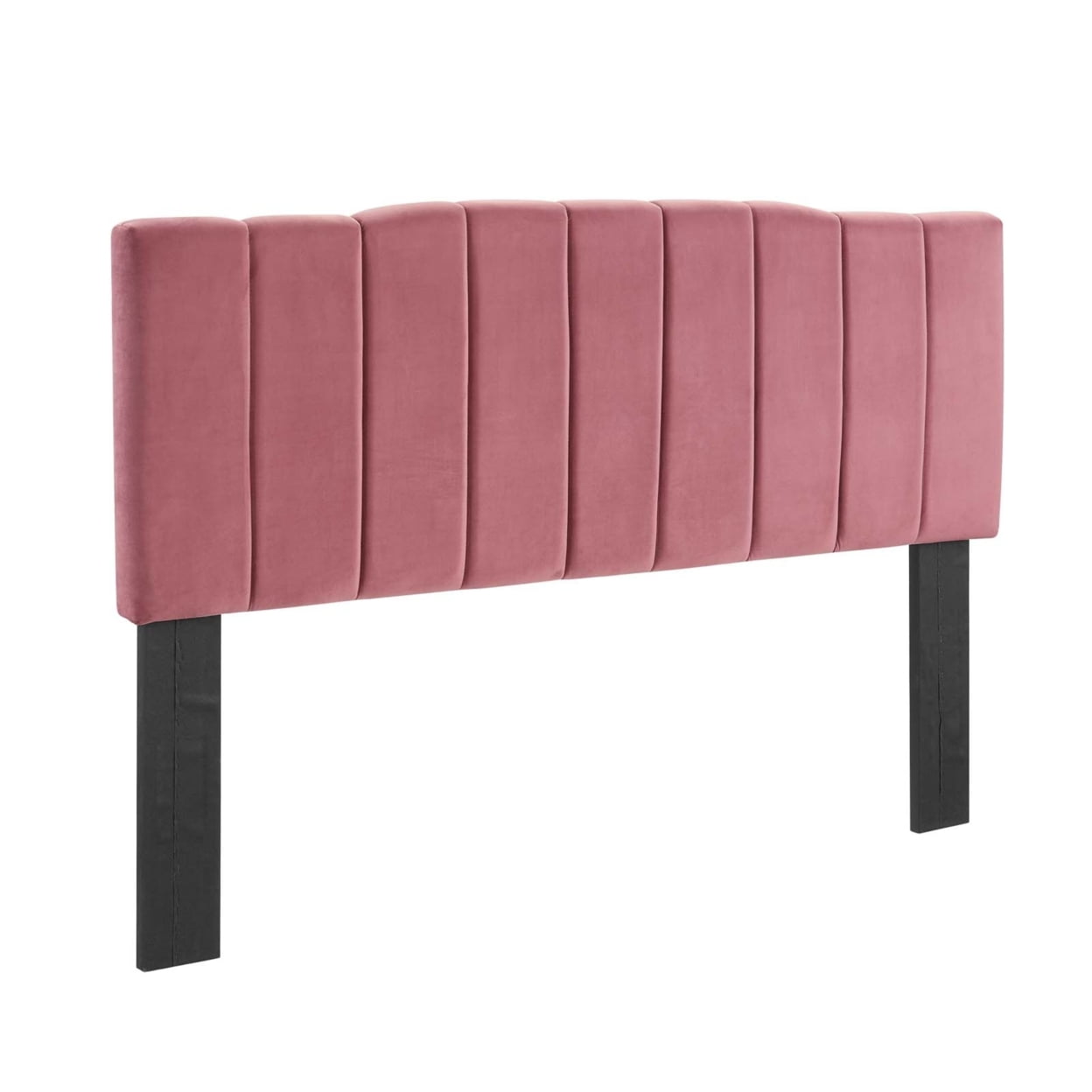 Modway Camilla Channel Tufted King/California King Velvet Headboard - Dusty Rose