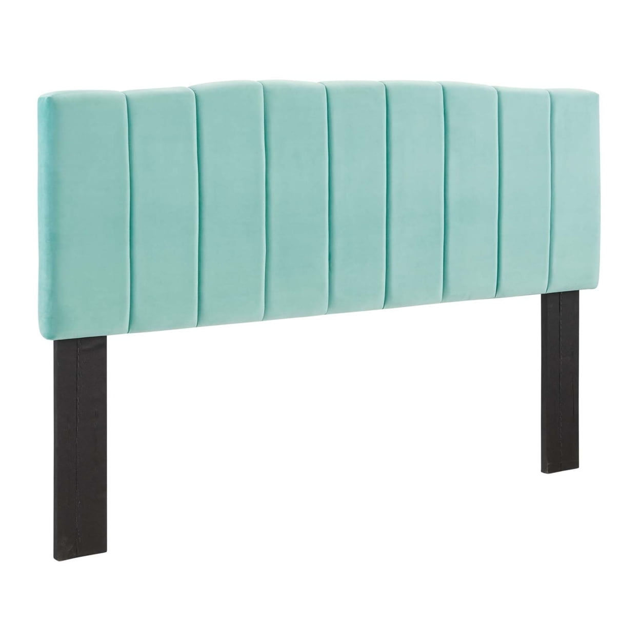 Modway Camilla Channel Tufted King/California King Velvet Headboard in Mint