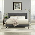 thumbnail image 1 of Modway Camille Queen Fabric Platform Bed with Round Splayed Legs in Gray, 1 of 5