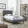 thumbnail image 1 of Modway Camille Polyester Upholstered Twin Platform Bed in Gray, 1 of 5