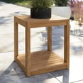 thumbnail image 1 of Modway Carlsbad Teak Wood Outdoor Patio Side Table in Natural, 1 of 8