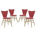 thumbnail image 1 of Modway Cascade Dining Chair Set of 4 in Red, 1 of 5