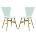 thumbnail image 1 of Modway Cascade 17.5" Modern Style Wood Dining Chair in Light Blue (Set of 2), 1 of 5