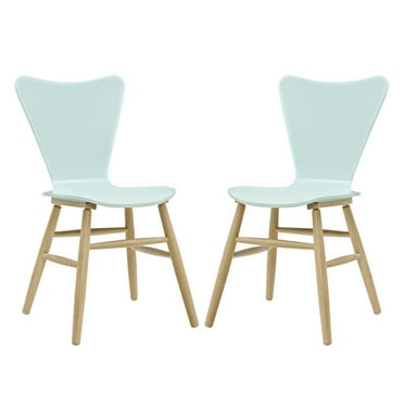 Modway Cascade Dining Chair Set of 2 in Light Blue