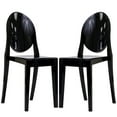 thumbnail image 1 of Modway Casper 18.5" Sturdy Acrylic Plastic Dining Chairs in Black (Set of 2), 1 of 7