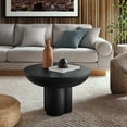 thumbnail image 1 of Caspian Round Concrete Coffee Table in Black, 1 of 10