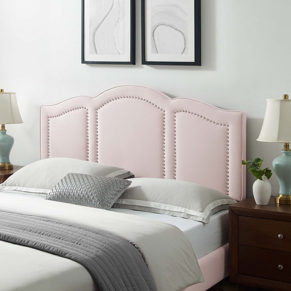 Modway Cecilia King/California King Performance Velvet Headboard in Pink