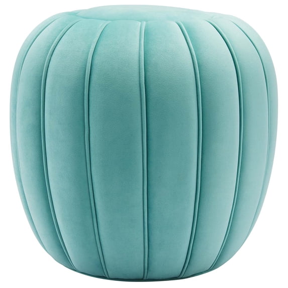 Modway Celebrate Modern Channel Tufted Performance Velvet Ottoman in Mint