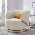 thumbnail image 1 of Modway Celestia Swivel Upholstered Modern Boucle Fabric Chair in Ivory, 1 of 9
