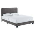 thumbnail image 1 of Modway Celine Channel Tufted Performance Velvet Full Bed in Gray, 1 of 8