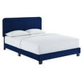 thumbnail image 1 of Modway Celine Channel Tufted Performance Velvet Full Platform Bed in Navy, 1 of 8
