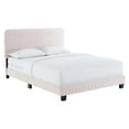 thumbnail image 1 of Modway Celine Channel Tufted Performance Velvet Queen Bed in Pink, 1 of 9