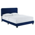 thumbnail image 1 of Modway Celine Channel Tufted Performance Velvet Twin Bed in Navy, 1 of 8