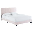 thumbnail image 1 of Modway Celine Channel Tufted Performance Velvet Twin Platform Bed in Pink, 1 of 8