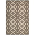 thumbnail image 1 of Modway Cerelia Moroccan Trellis 5x8 Indoor and Outdoor Area Rug in Light and Dark Beige, 1 of 8