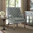 thumbnail image 1 of Modway Chart Upholstered Accent Chair with Casters in Light Gray, 1 of 4