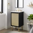 thumbnail image 1 of Modway Chaucer 18" Bathroom Vanity Cabinet (Sink Basin Not Included) in Black, 1 of 10