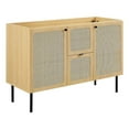 thumbnail image 1 of Modway Chaucer 48" Metal & Wood Bathroom Vanity Cabinet in Oak, 1 of 11