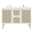 thumbnail image 1 of Modway Chaucer 48" Double Sink Bathroom Vanity in White White, 1 of 17