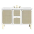 thumbnail image 1 of Modway Chaucer 48" Single Sink Wood & Metal Bathroom Vanity in White, 1 of 17
