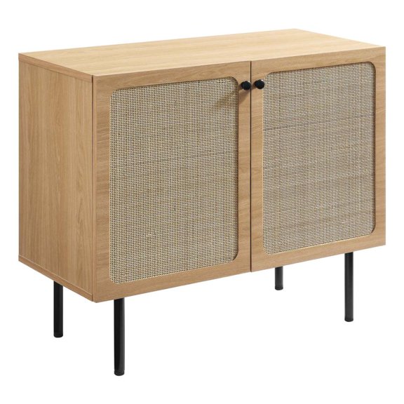 Modway Chaucer Particleboard and Laminate Accent Cabinet in Oak